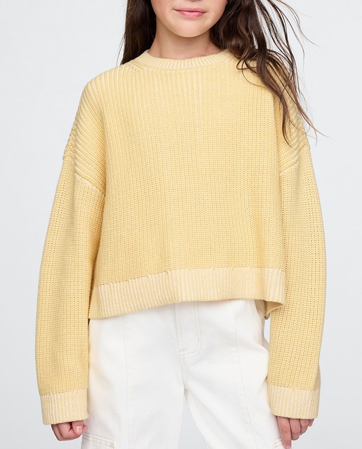 Imagen 0 de Jersey holgado de punto y cuello redondo de niña