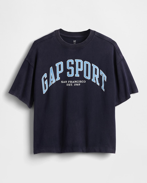 Imagen 0 de Camiseta oversize Gap Sport Logo para niños