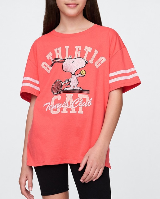 Imagen 0 de Camiseta tipo túnica de manga corta de niña