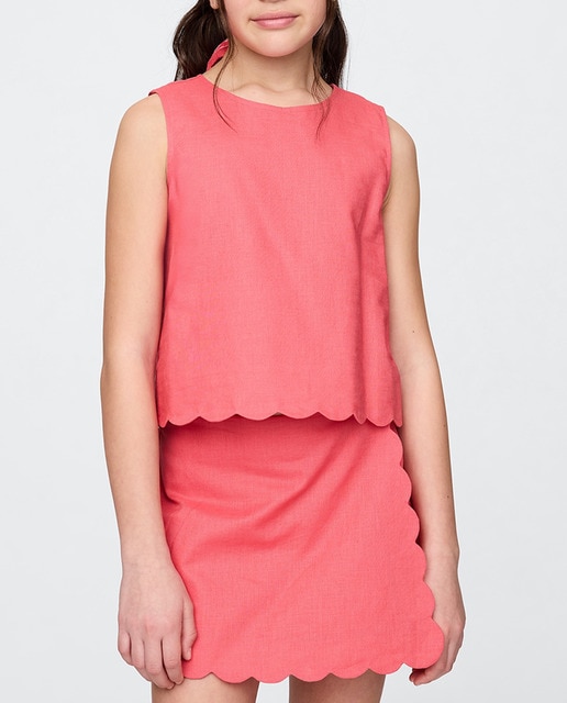 Imagen 0 de Blusa sin mangas con cuello redondo de niña