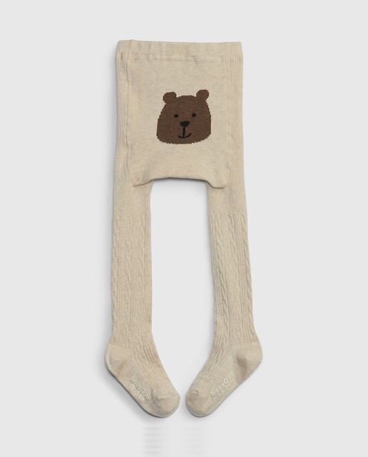 Imagen 0 de Leotardo de bebé niña con cintura elástica  con gráfico del oso Brannan en la parte posterior