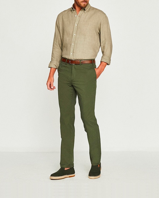 Imagen 0 de Pantalón hombre vestir regular fit mezcla lana poliéster liso azul marino