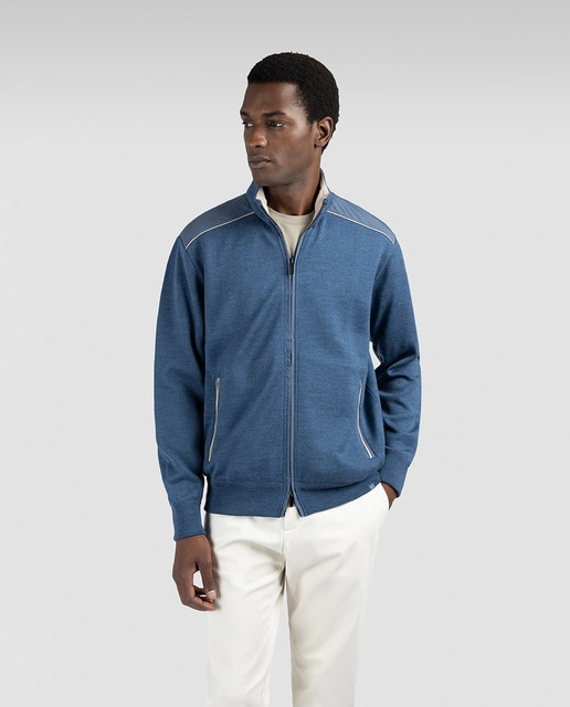 Imagem 0 de Cardigan com Bolsos em Contraste Tamanhos Grandes