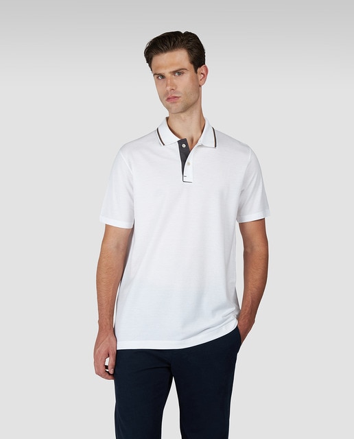 Imagen 0 de Polo de hombre manga corta x-soft vivo en cuello y en tapeta tallas grandes