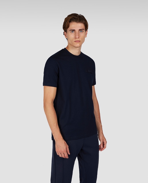 Imagen 0 de Camiseta de hombre manga corta logo tira tejido tallas grandes