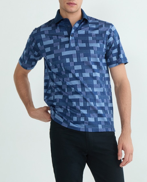 Imagen 0 de Polo de hombre manga corta de jacquard sin bolsillo tallas grandes