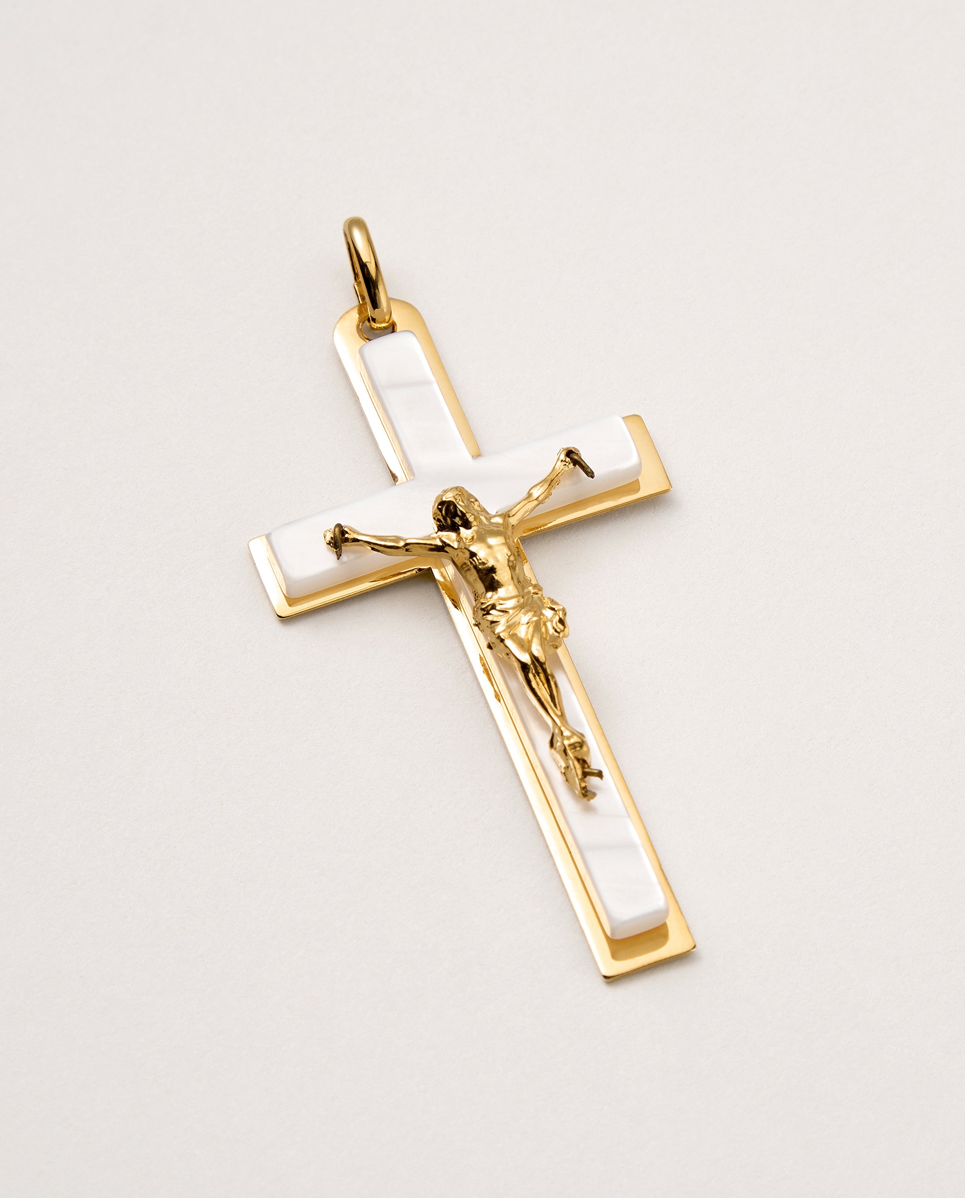 Imagem 0 de Crucifixo de Madrepérola - Dourado