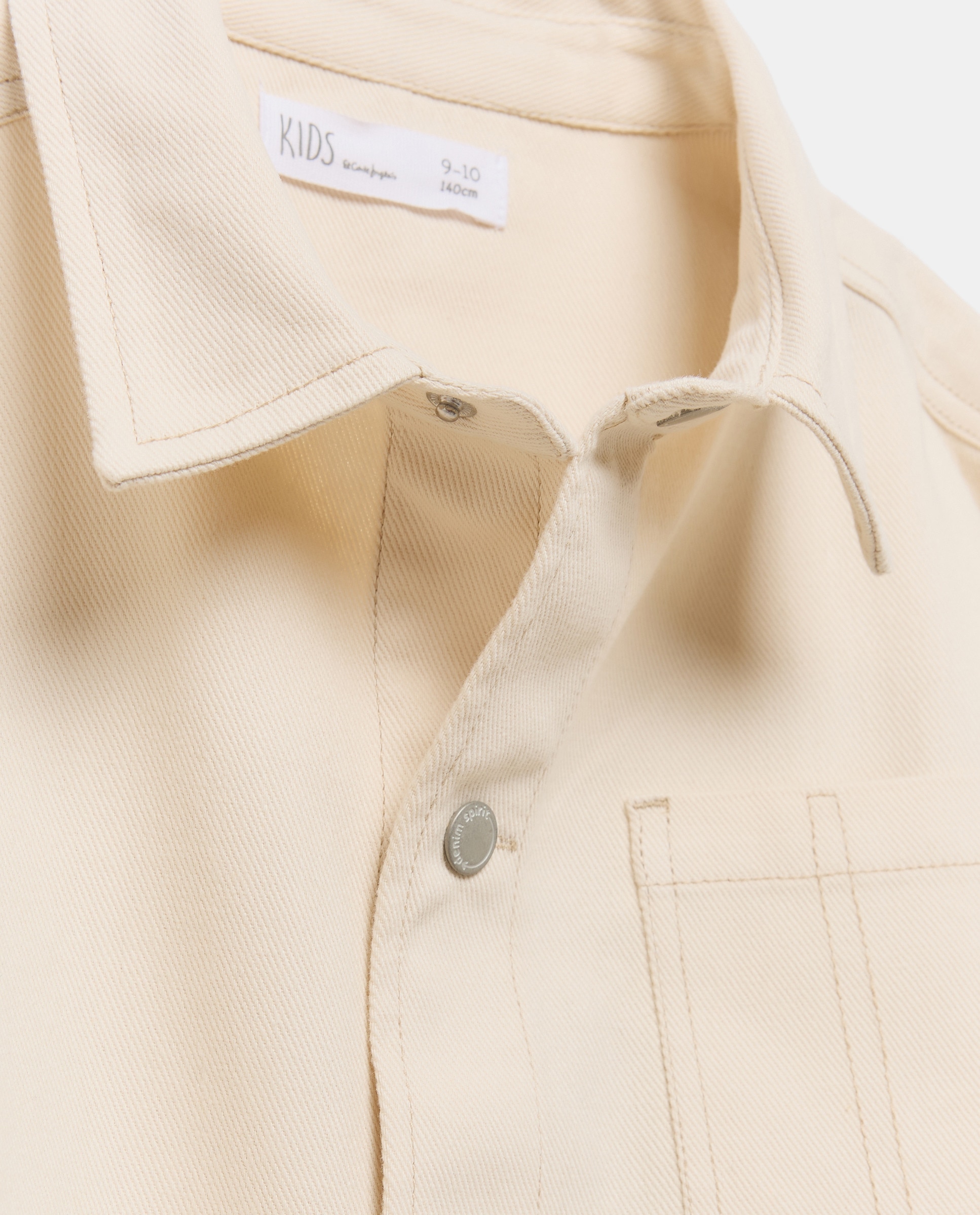 Sobrecamisa de Sarja com Manga Comprida e Bolsos Kids El Corte Inglés 120 Cru-6