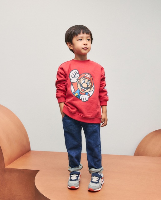 Imagem 0 de Sweatshirt Fechada com Estampado Mario Bros