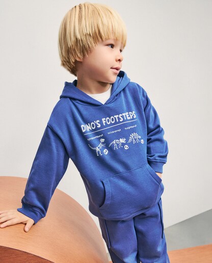 Imagen 0 de Sudadera cerrada con capucha y fantasía dinosaurio de niño