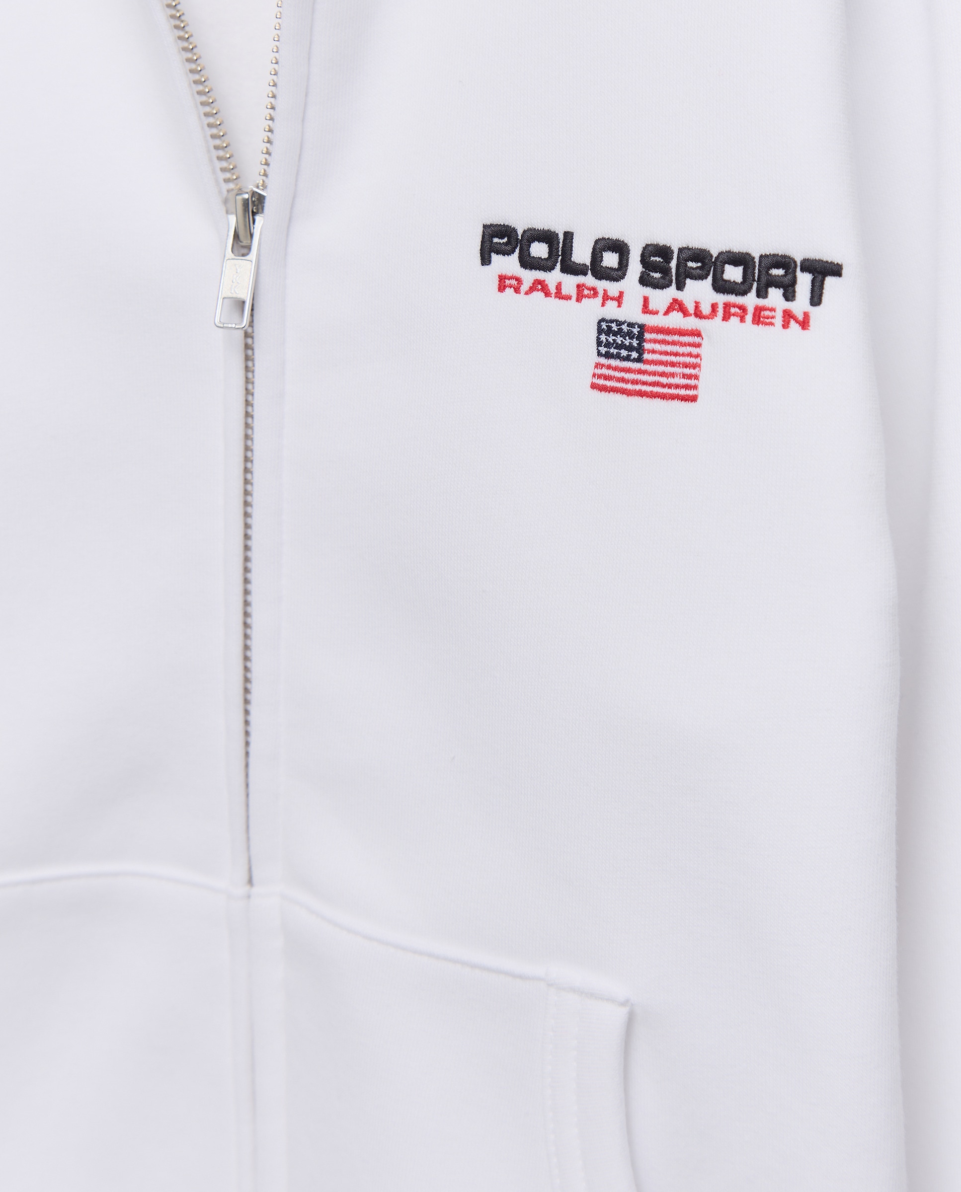 Sweatshirt Unissexo com Capuz e Fecho de Correr Branco-3