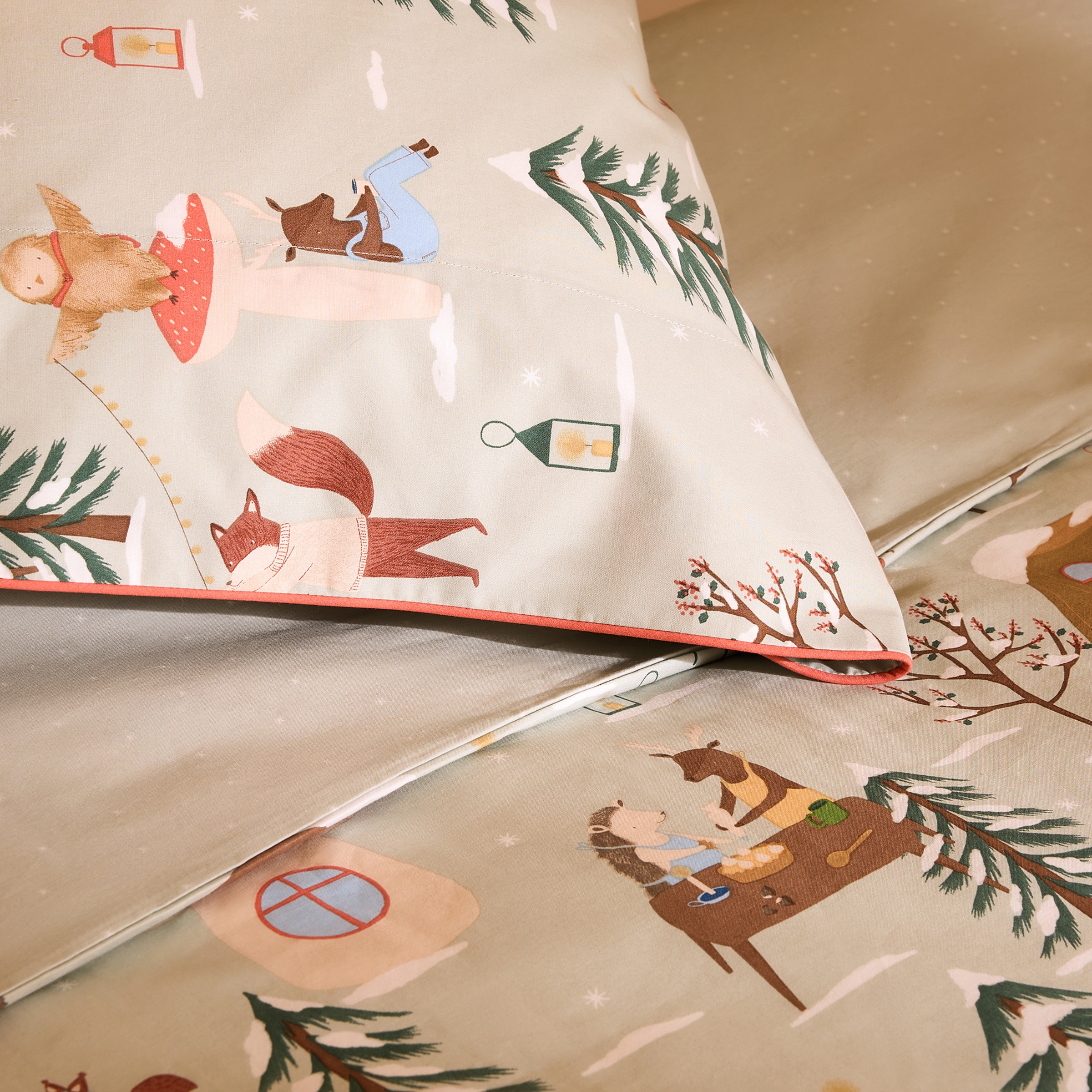 Juego de funda nórdica algodón Winter Joy Multicolor-4