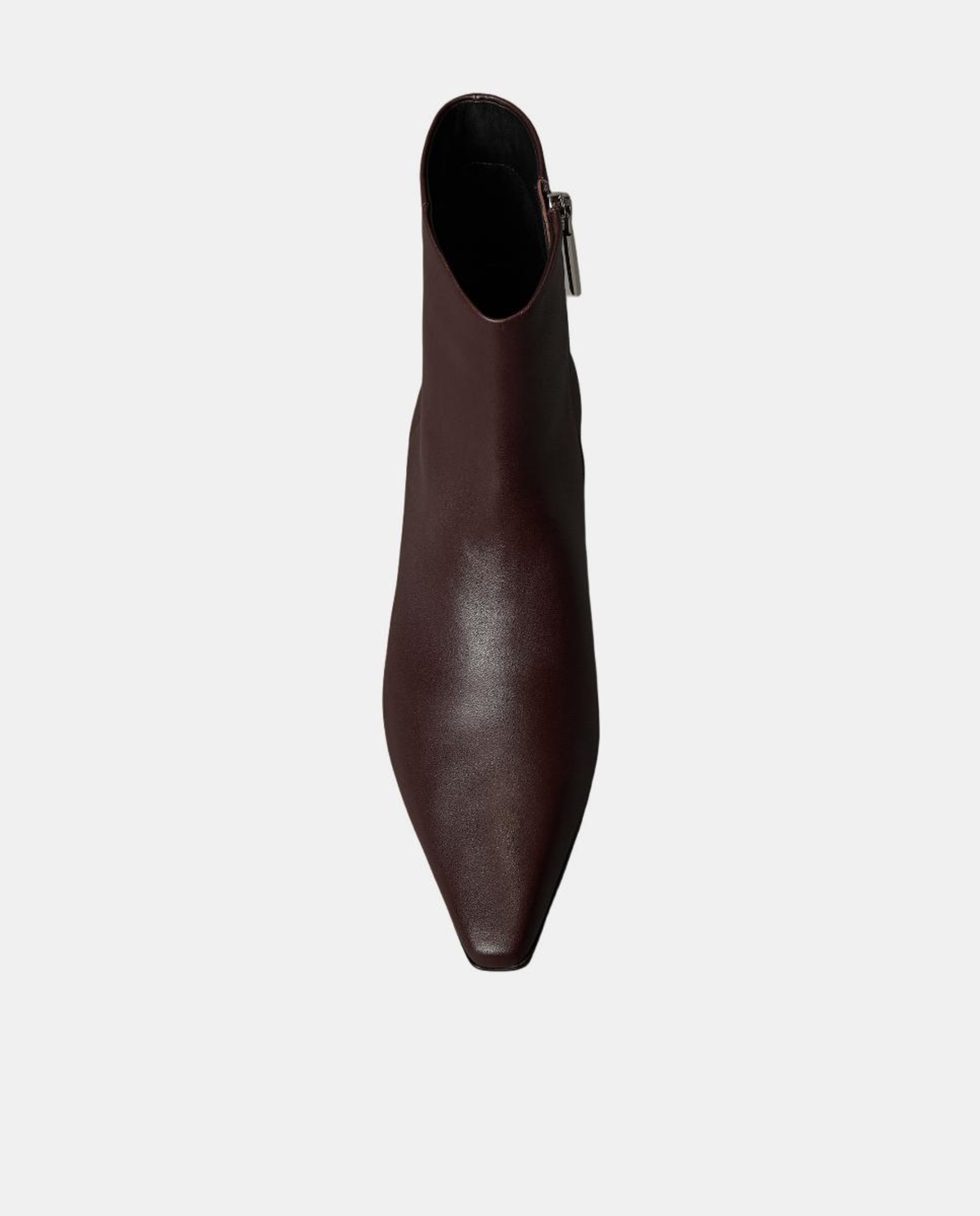 Botins em Pele com Salto Baixo Vermelho/Grená-4