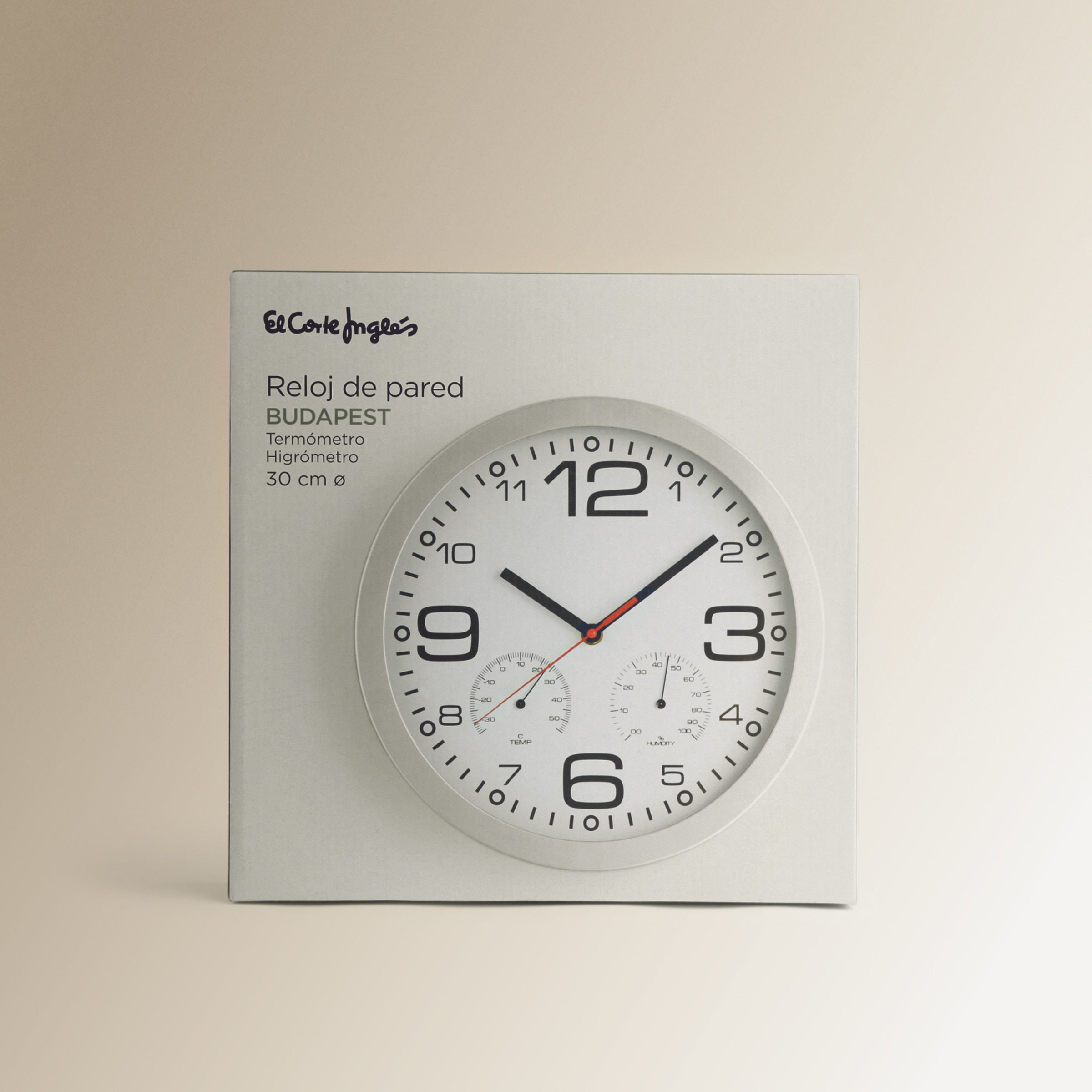 Reloj de pared Budapest Stick  El Corte Inglés Blanco-4