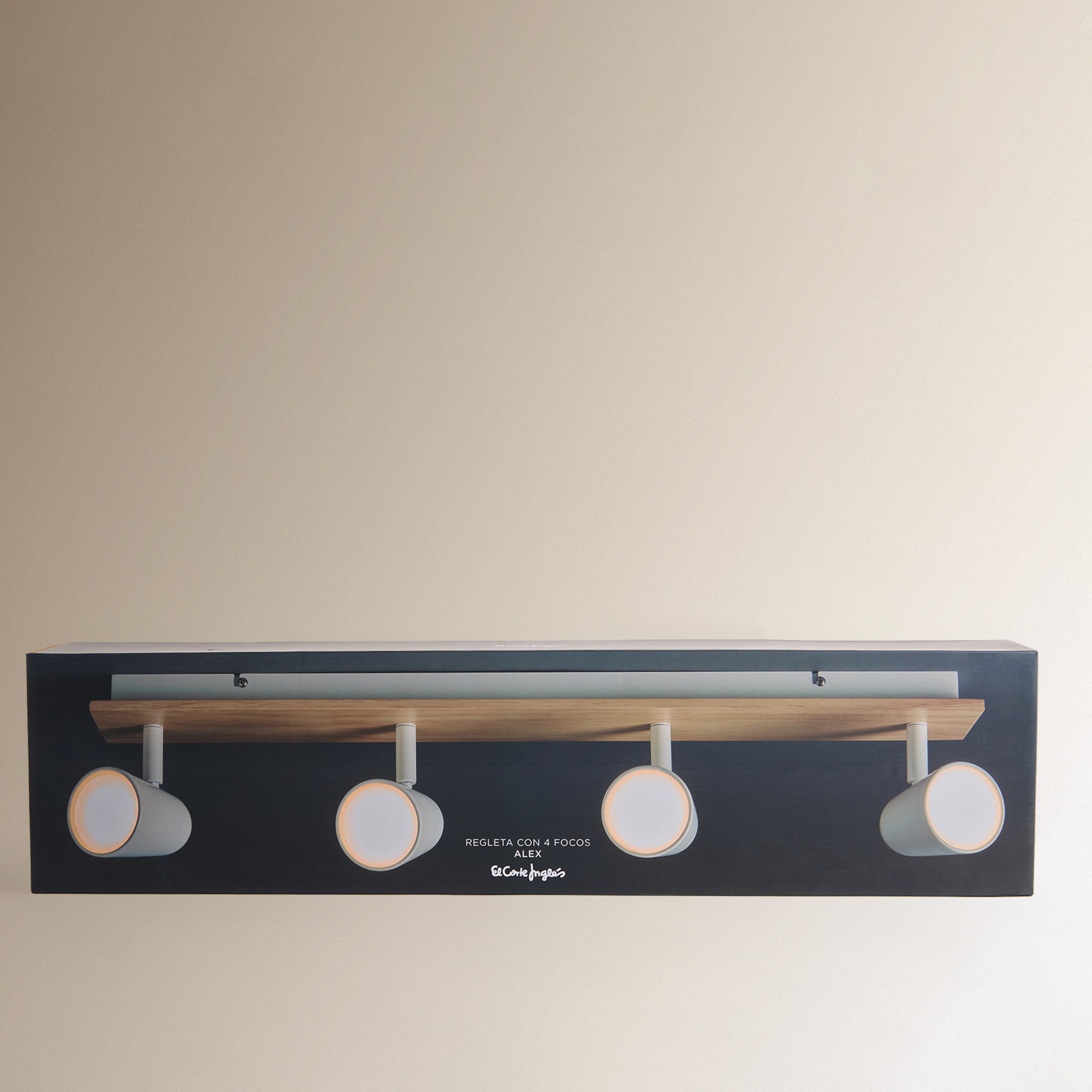 Barra com 4 Luzes LED Integradas Alex Branco-4