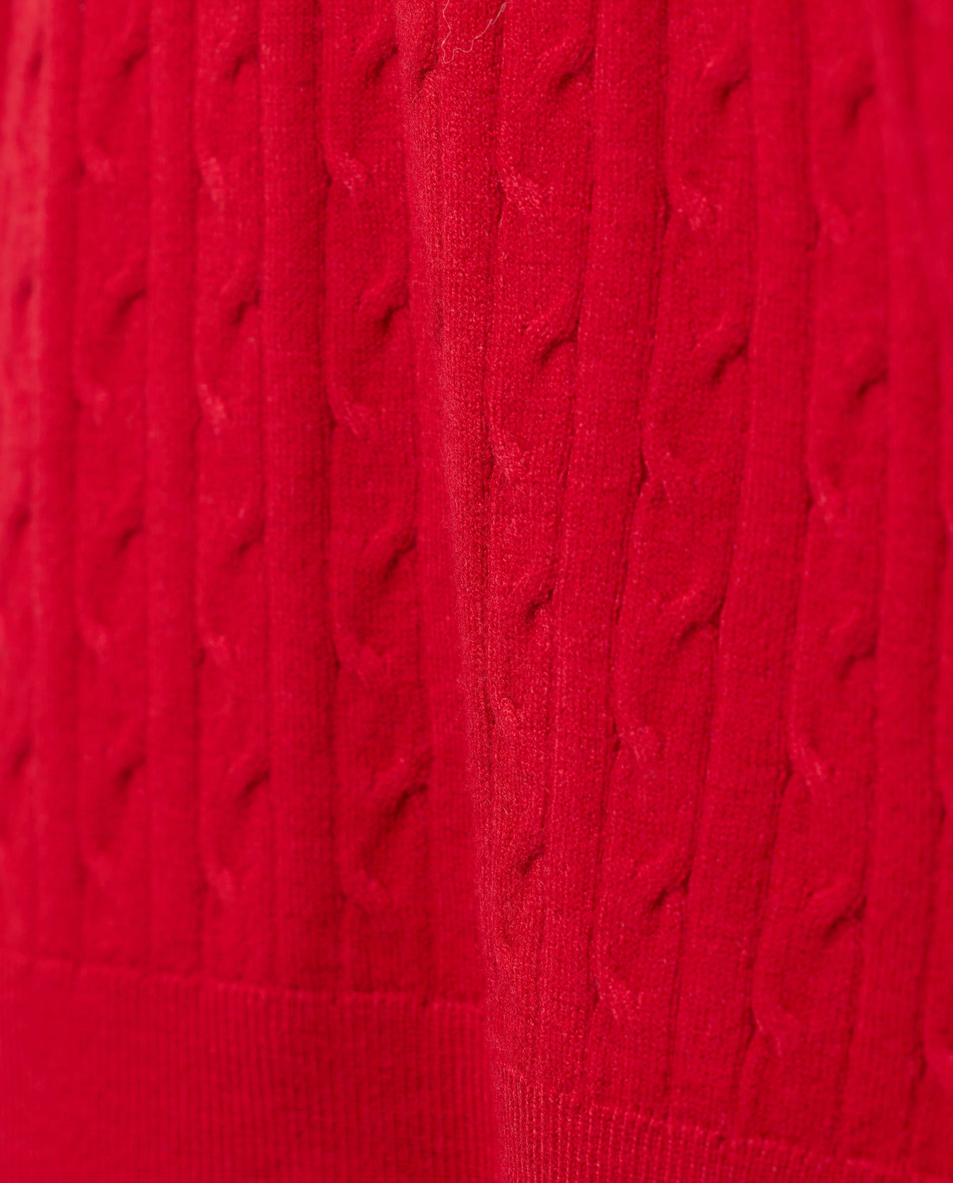 Camisola de malha lisa com manga comprida Vermelho-2