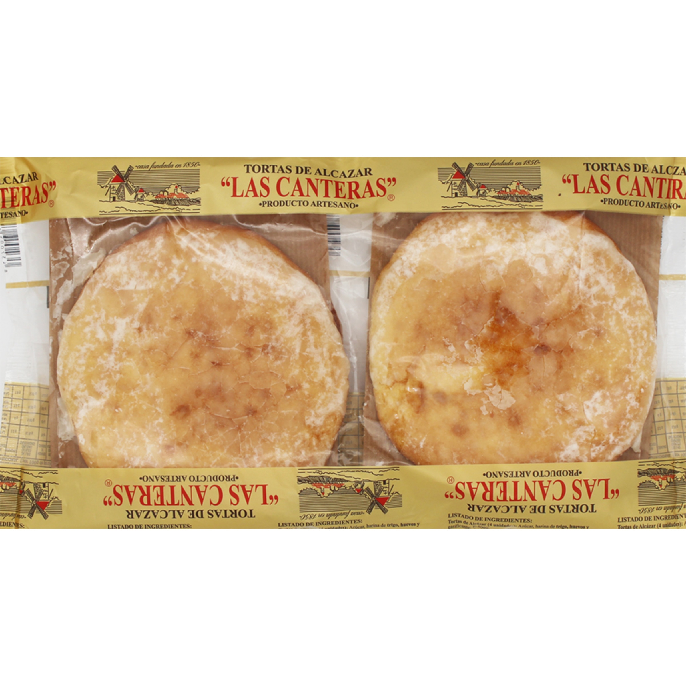 tortas de Alcázar producto artesano 4 unidades paquete 160 g