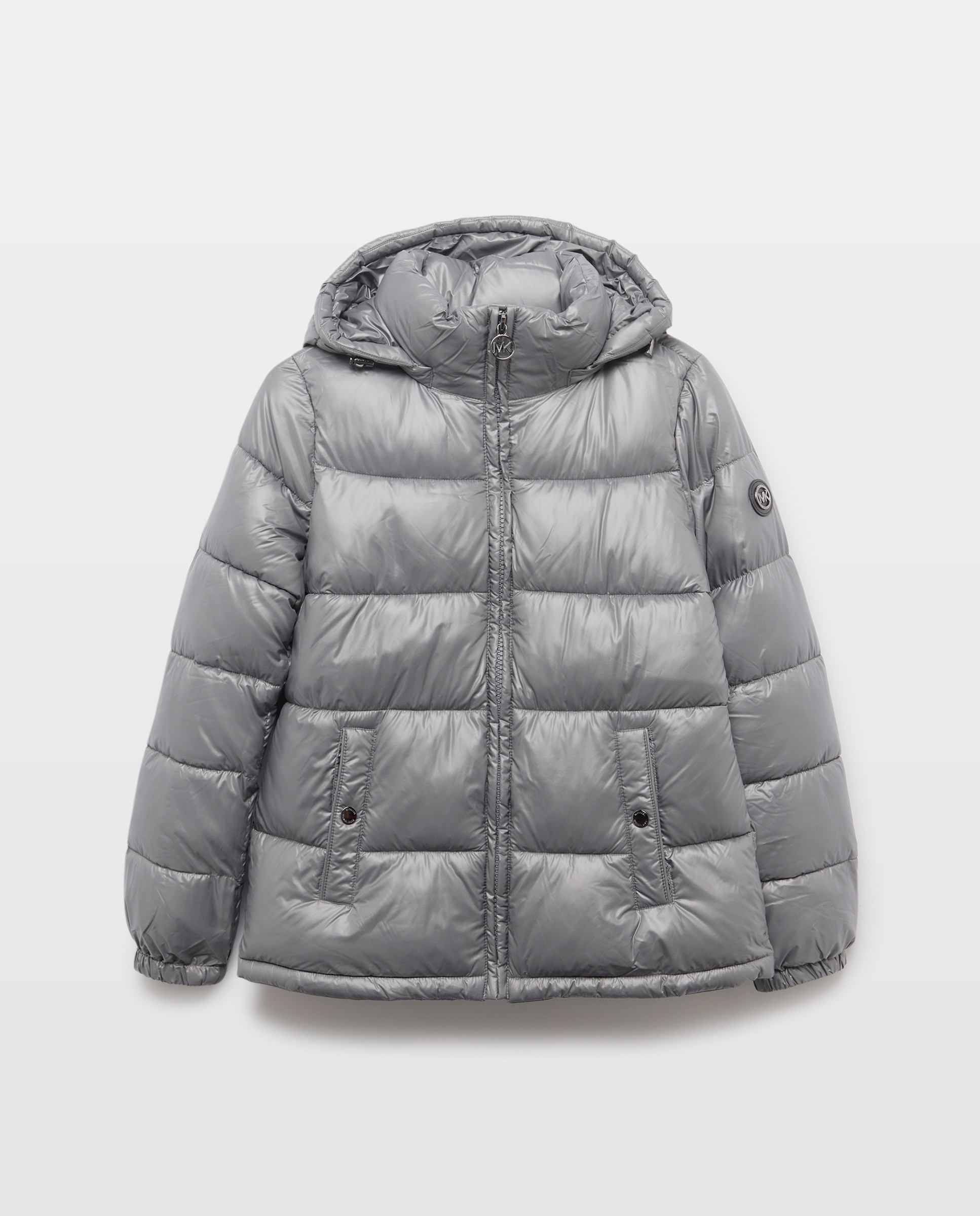 Blusão Acolchoado com Capuz Cinzento-escuro-1