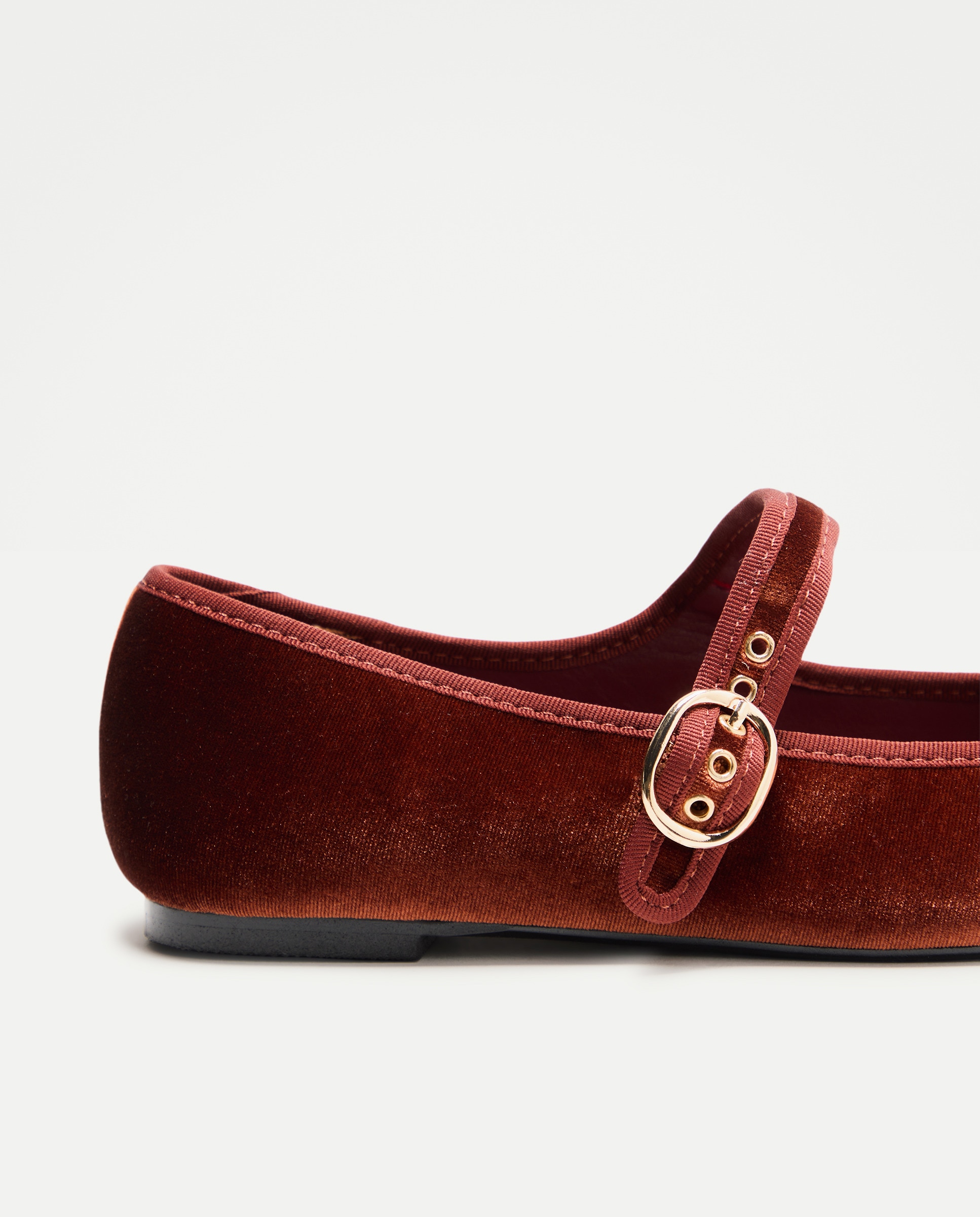 Sapatos de Presilha em Veludo 770 Terracota-5
