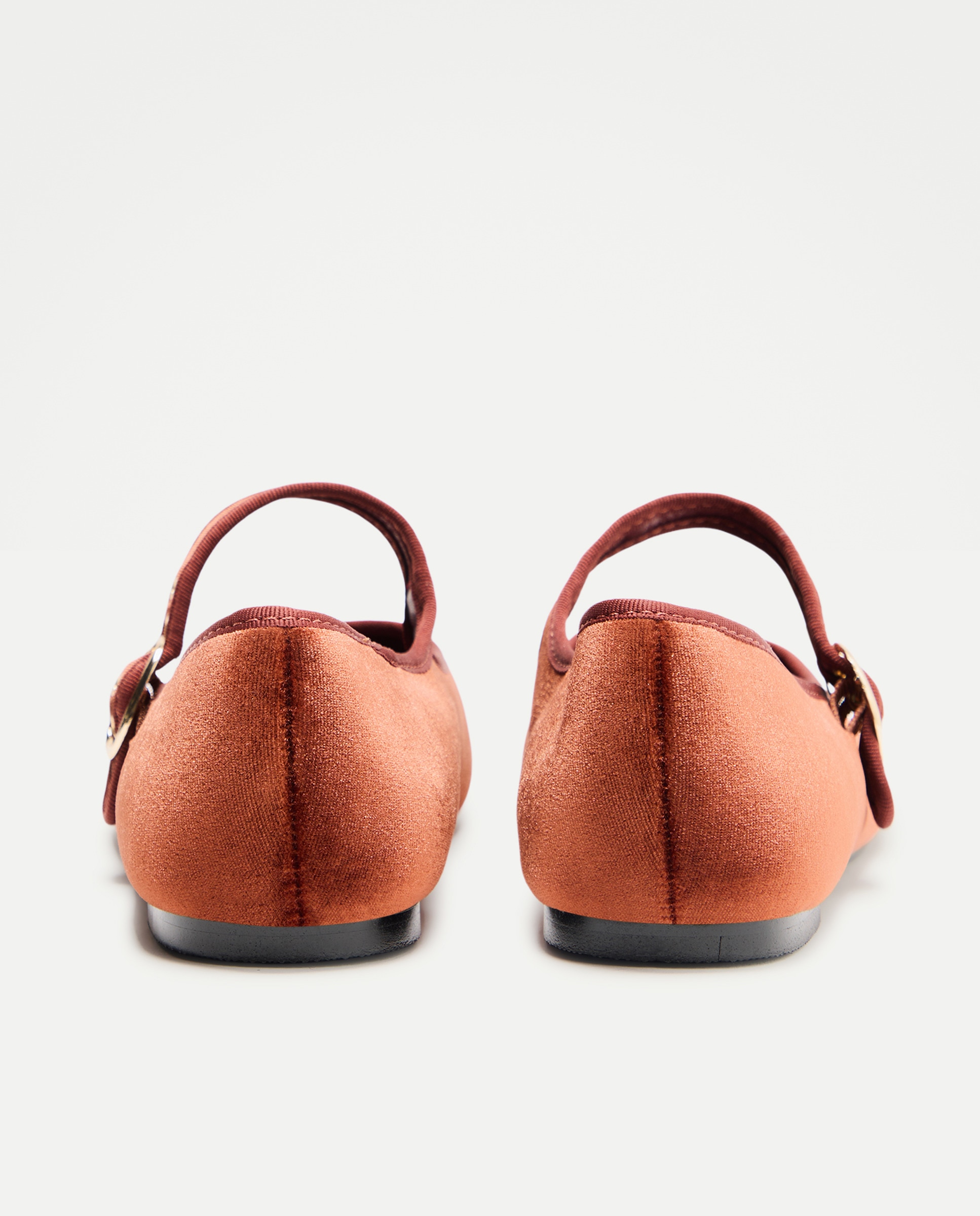 Sapatos de Presilha em Veludo 770 Terracota-3