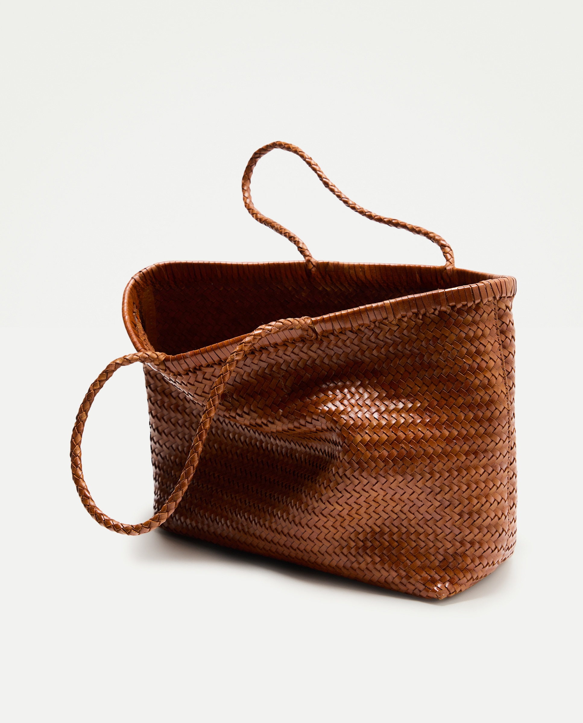 Imagem 0 de Mala Shopper em Pele com Entrançado Manual