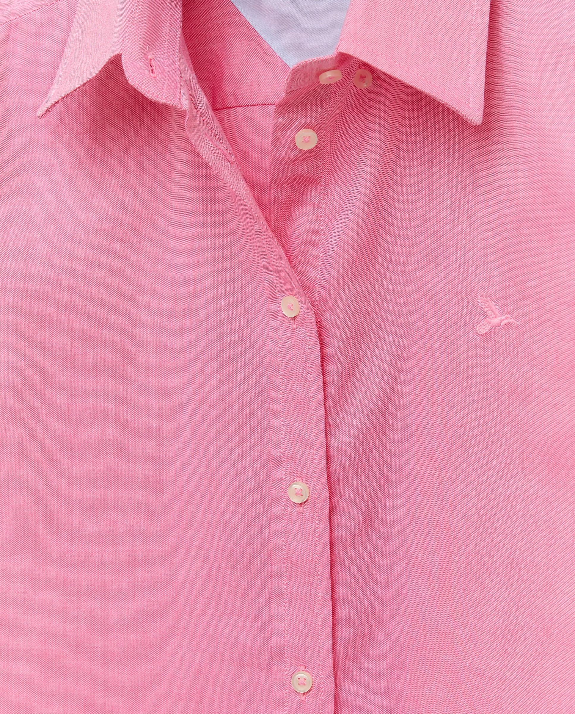 Camisa oxford de mulher com manga comprida 630 Coral-5