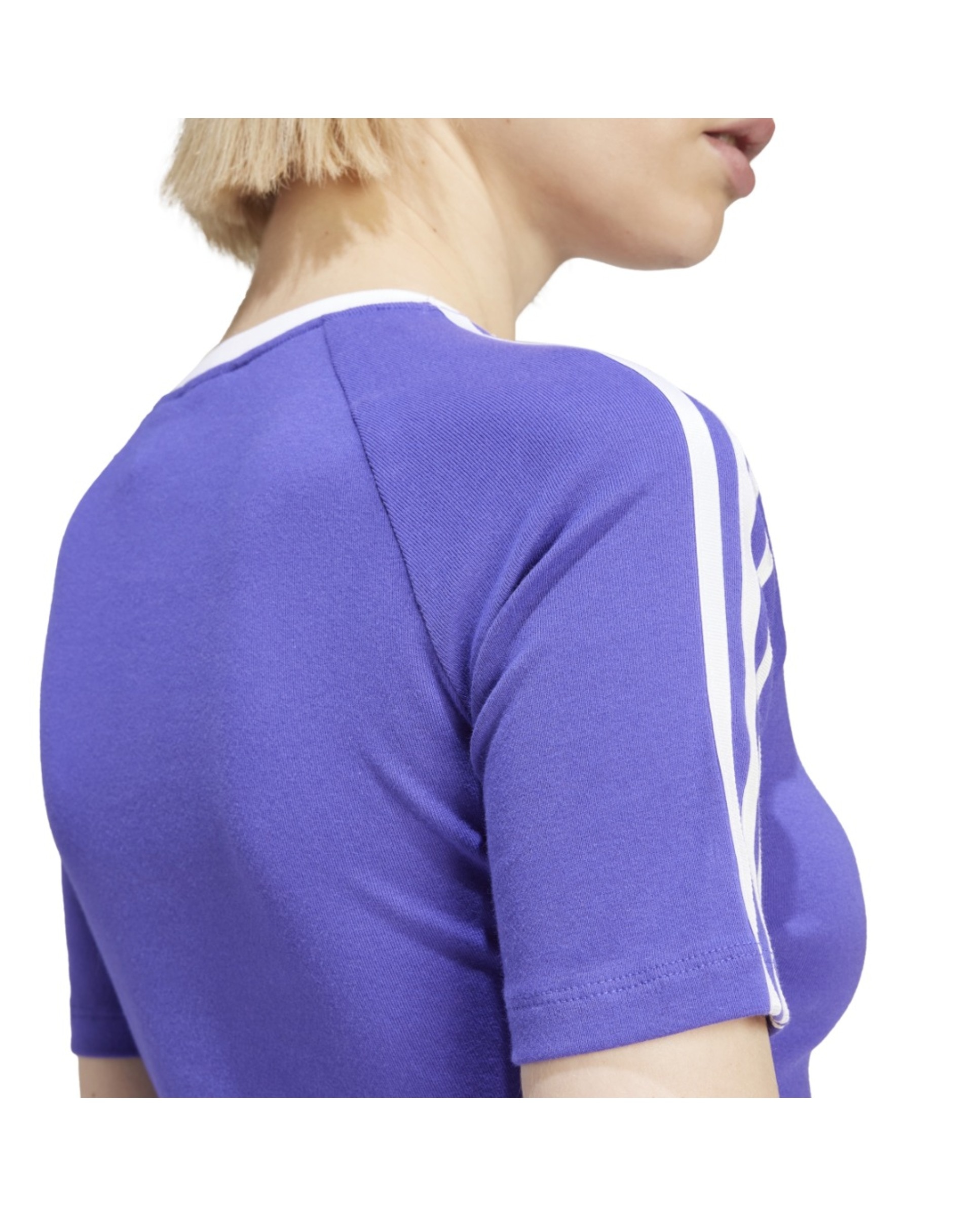 T-shirt de Mulher Baby 3 Faixas Originals Roxo-4