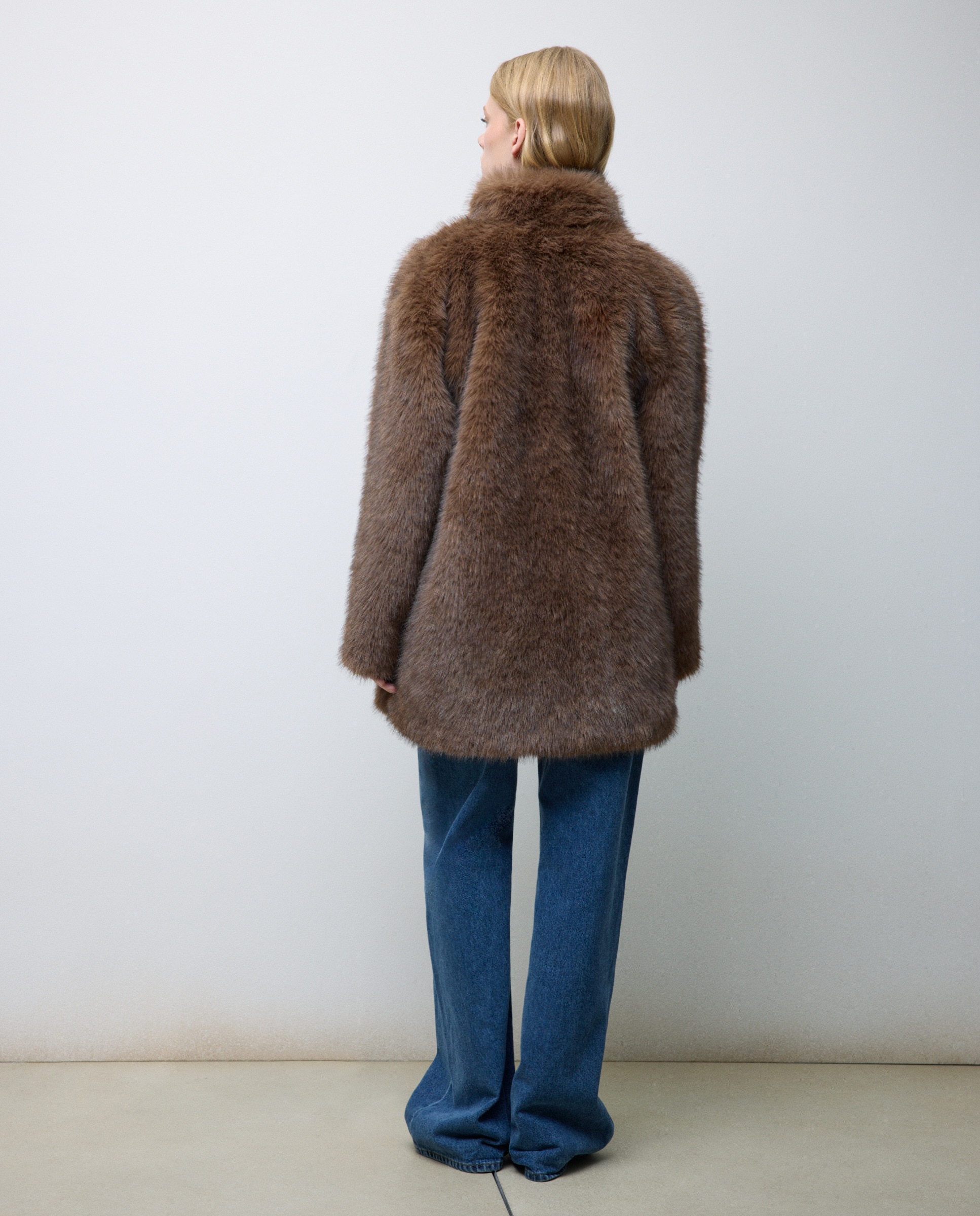 Casaco de Pelo com Gola Bebé Vison-4