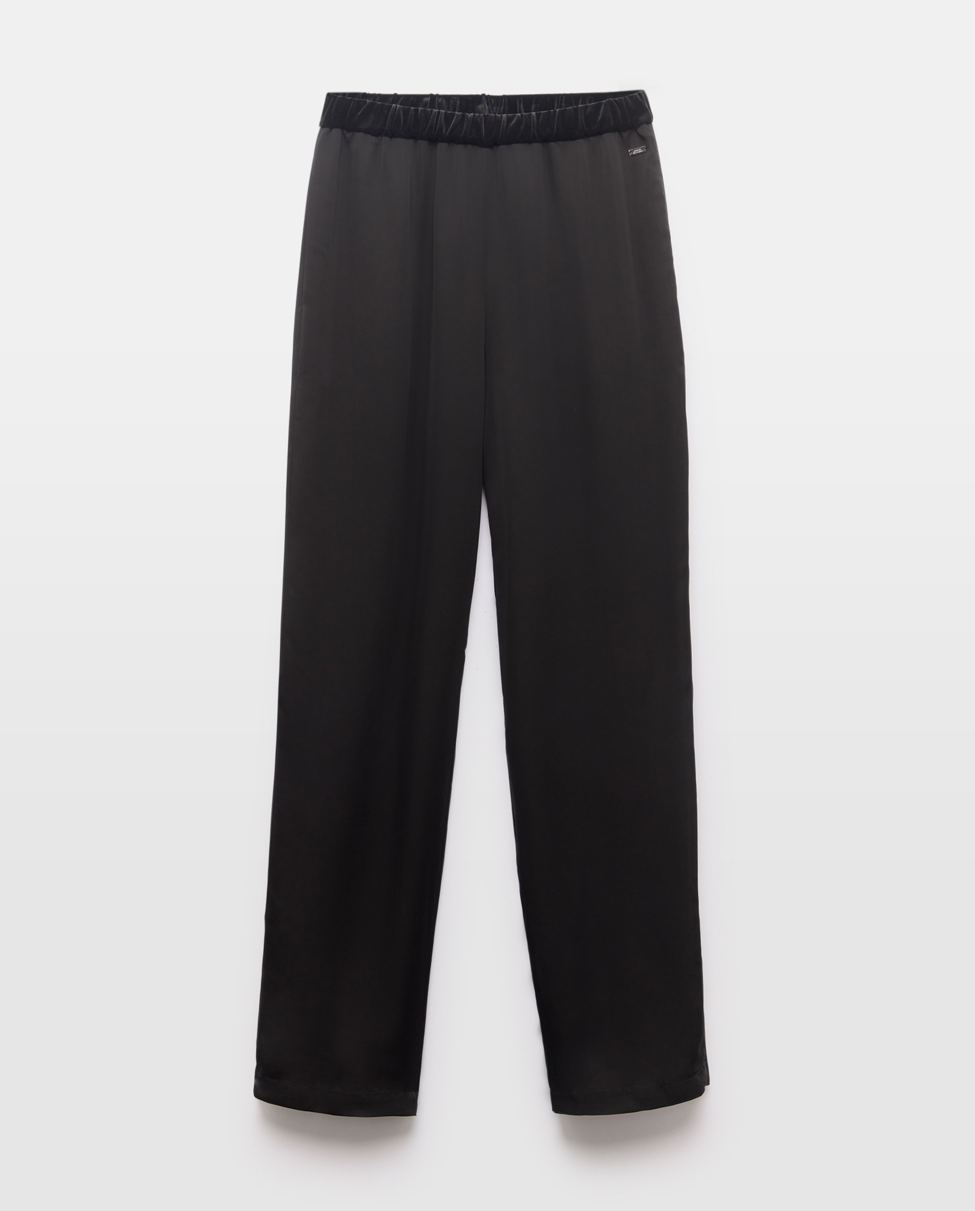 Calças em Cetim com Detalhe Lateral Preto-4