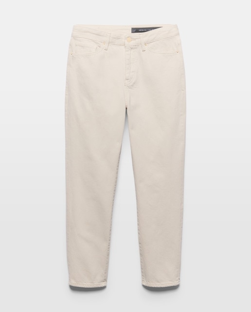 Imagen 0 de Vaquero J16 de mujer cropped en algodón blanco