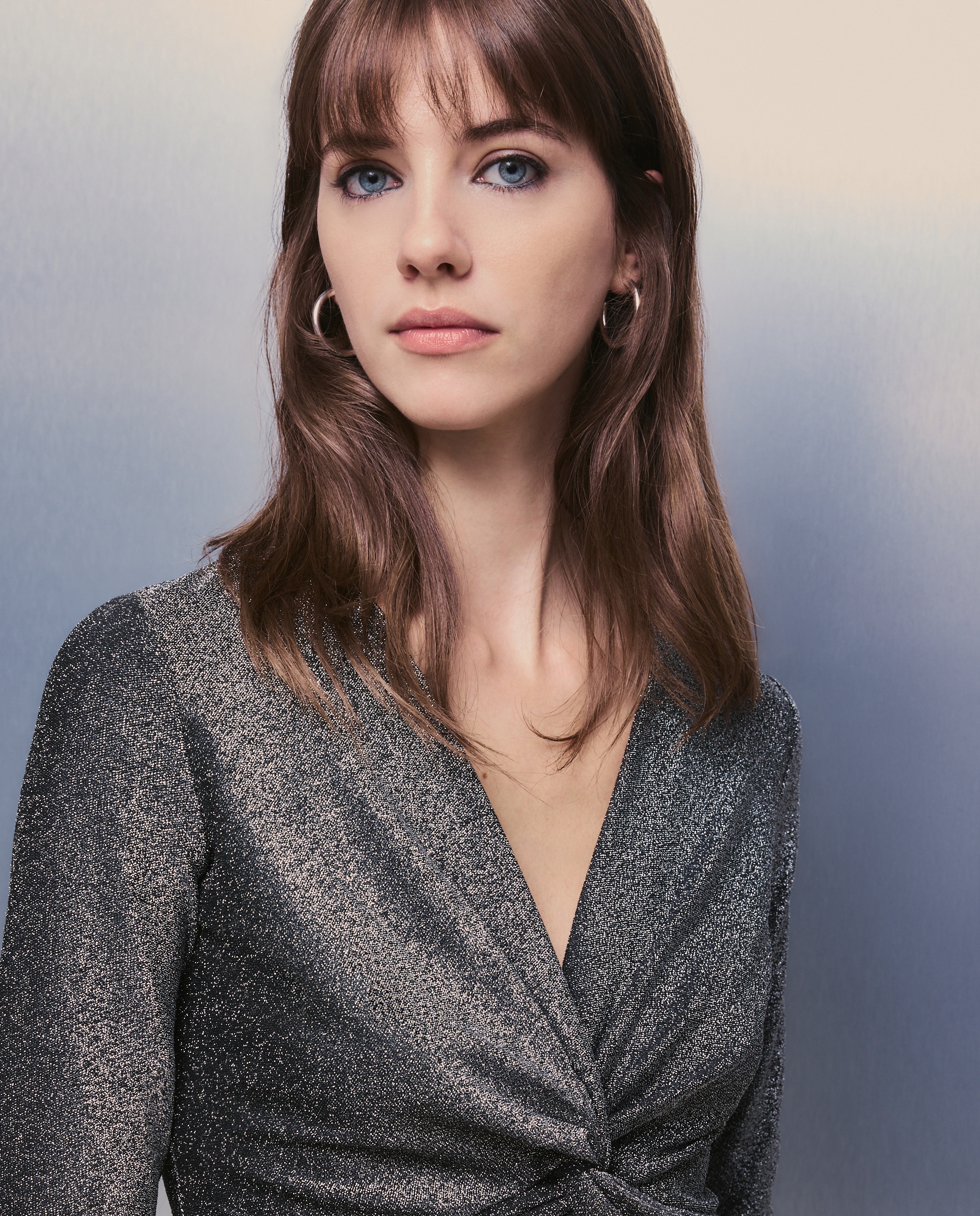 Macacão Cruzado no Peito com Brilhos 820 Cinzento Médio-3