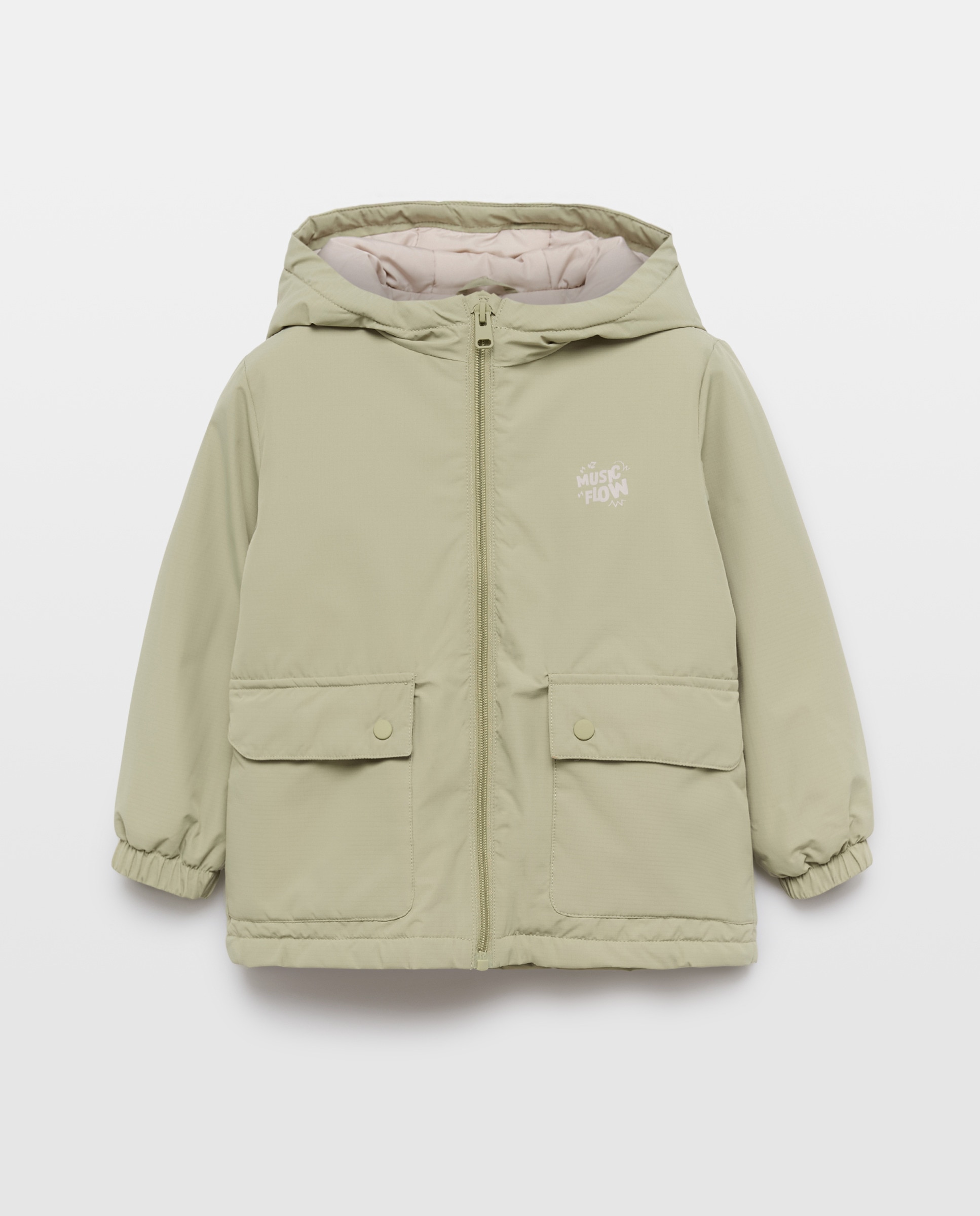 Parka Acolchoada Ligeira Verde-4