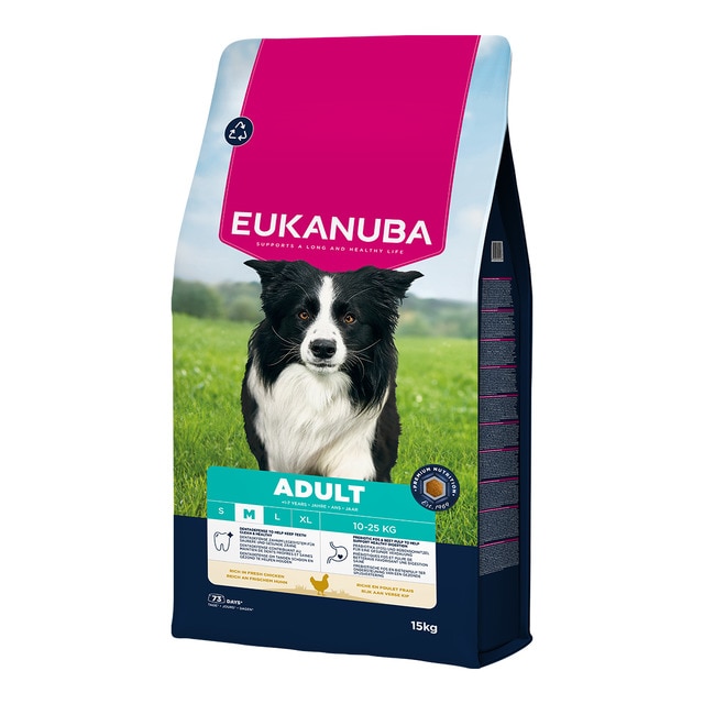 Imagen 0 de Pienso para perros adultos medianos Eukanuba pollo fresco 15 kg