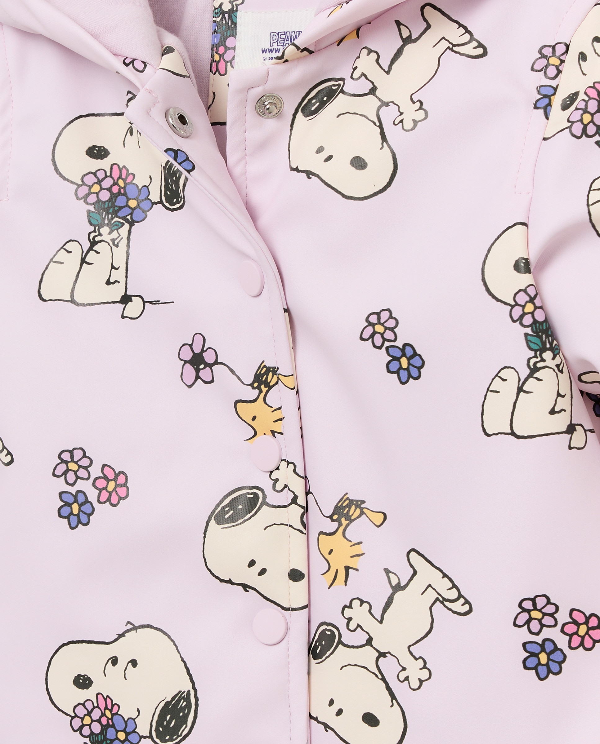 Parka Engomada de Bebé com Estampado SNOOPY Branco-3