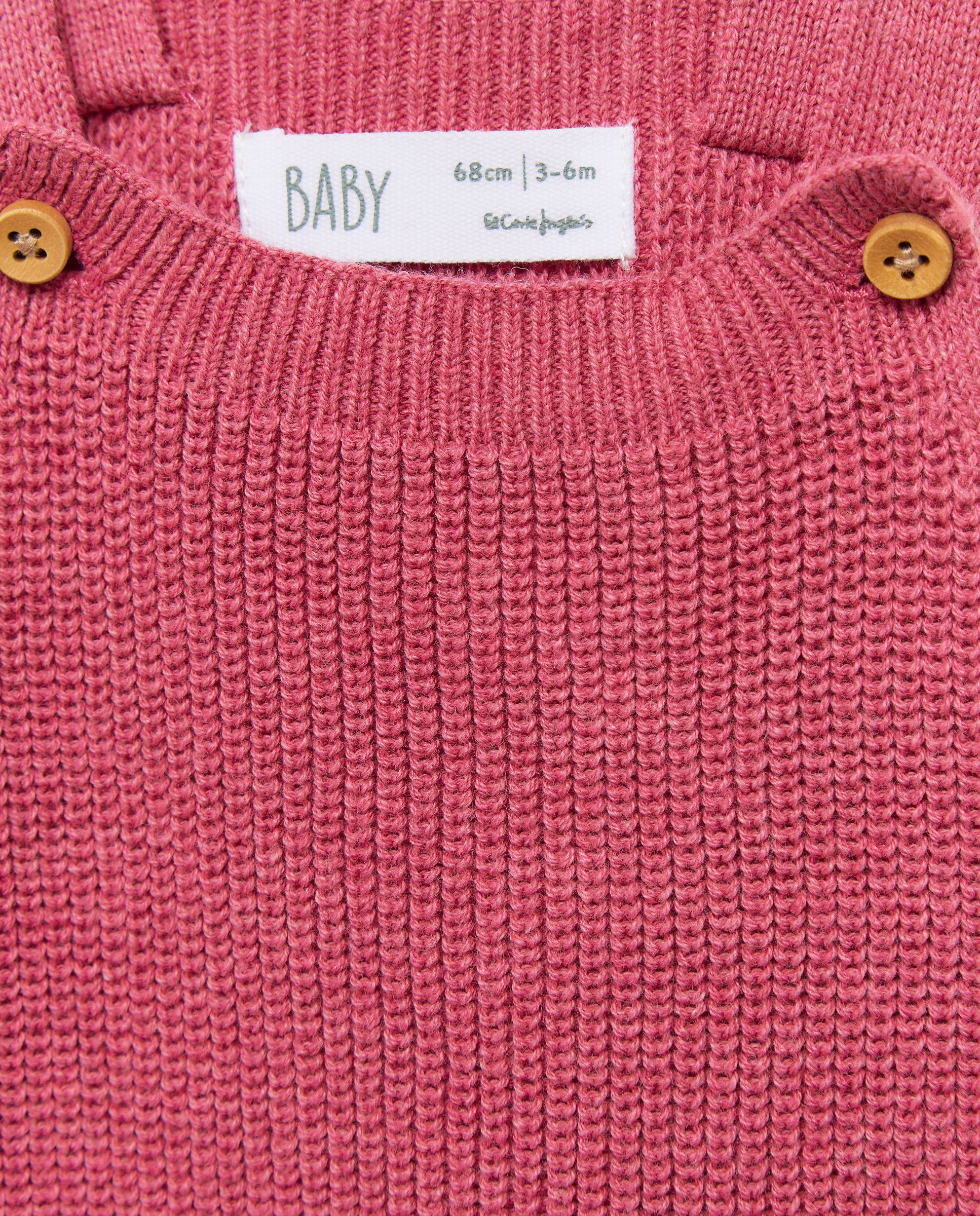 Jardineiras de Tricot de Bebé Baby El Corte Inglés 230 Rosa Escuro-3
