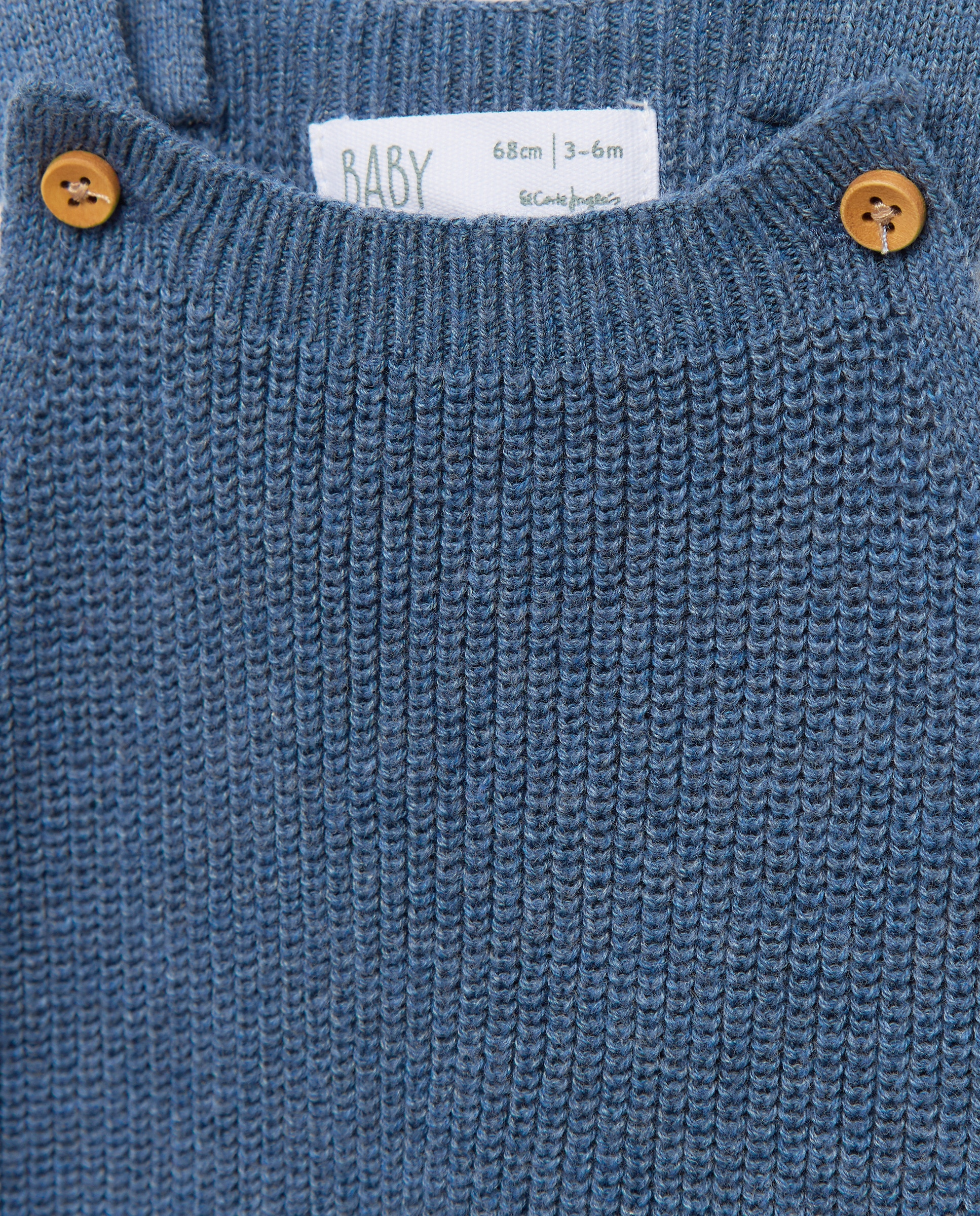 Jardineiras de Tricot de Bebé 430 Azul Escuro-3