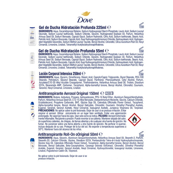 Deep Hydration toiletry bag with 2 bath gels 225 ml and 55 ml +