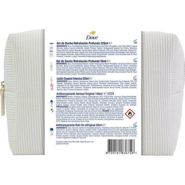 Deep Hydration toiletry bag with 2 bath gels 225 ml and 55 ml +