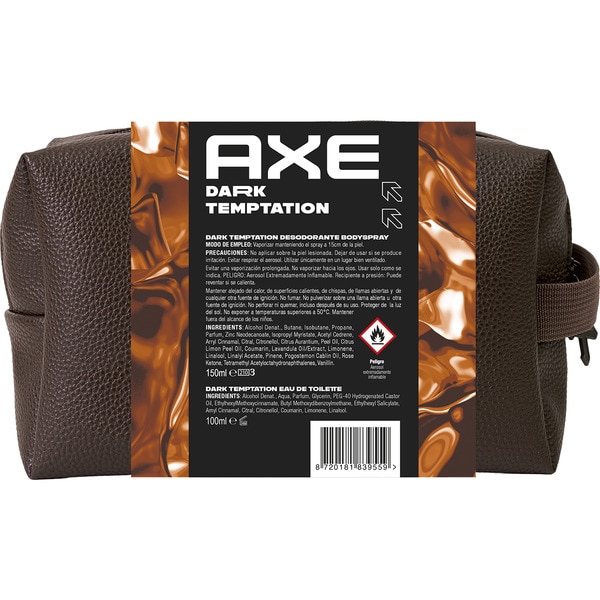 Dark Temptation toiletry bag with deodorant spray 150 ml + eau de toilette spray 100 ml