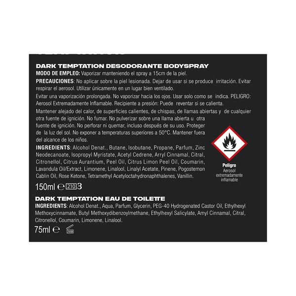 Dark Temptation Eau de Toilette 75 ml + Deospray 150 ml Karton