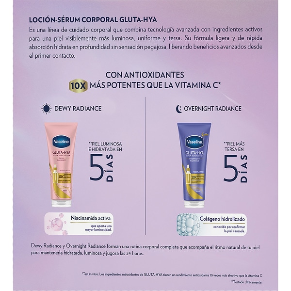 Gluta-Hya Dewy Radiance body serum + Gluta-Hya Overnight Radiance body serum case