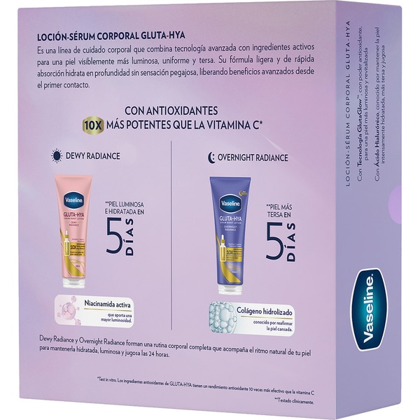 Gluta-Hya Dewy Radiance body serum + Gluta-Hya Overnight Radiance body serum case