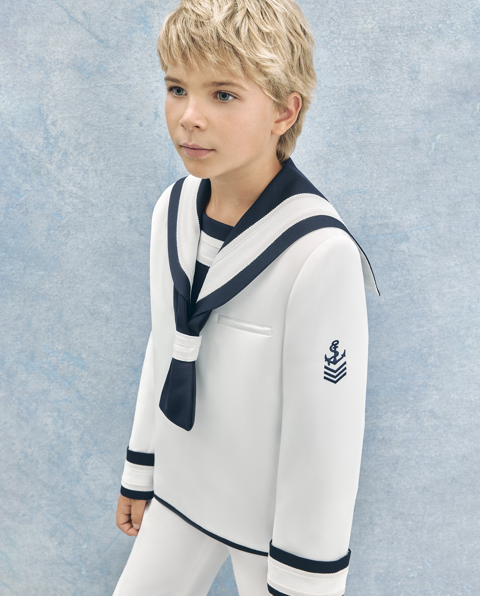 Fato Tipo Marinheiro Clássico Eris Branco-3