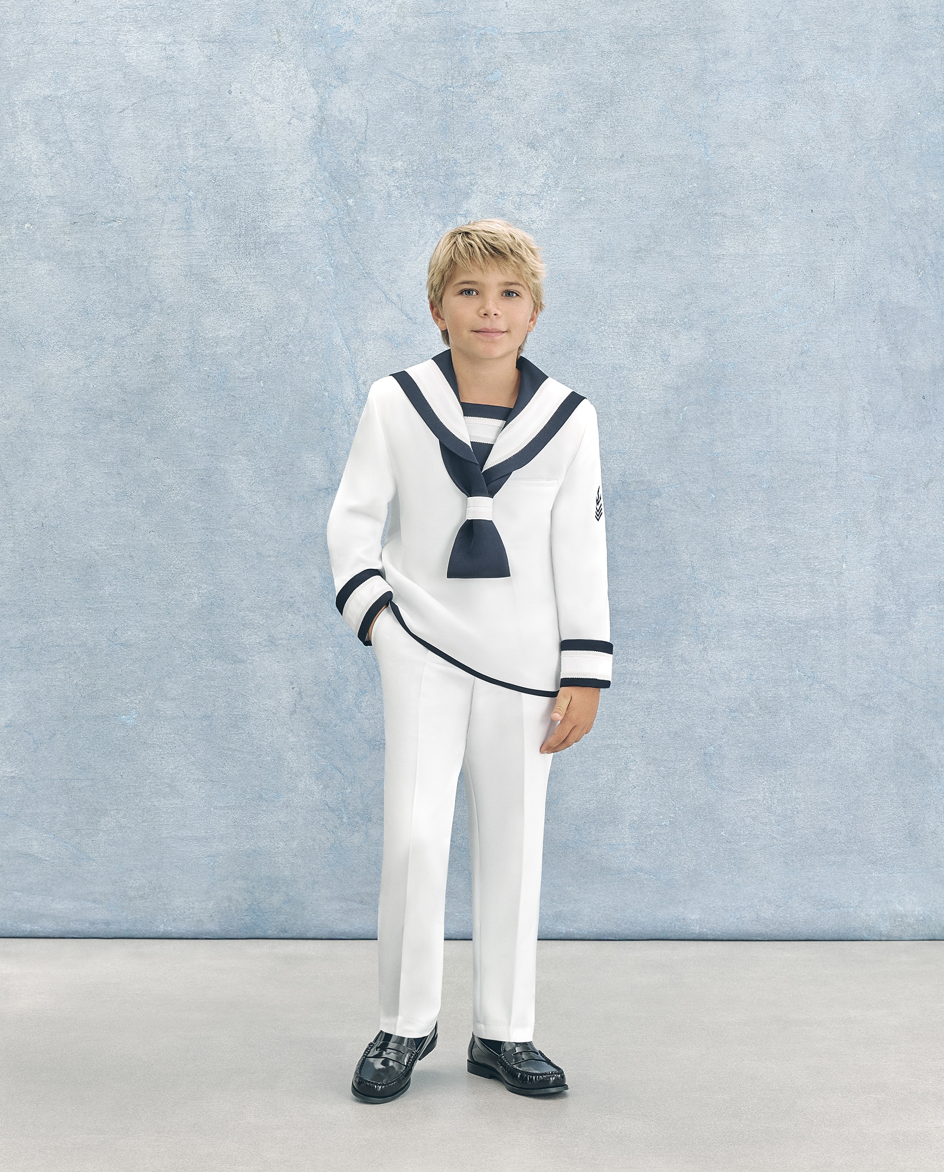 Fato Tipo Marinheiro Clássico Eris Branco-4