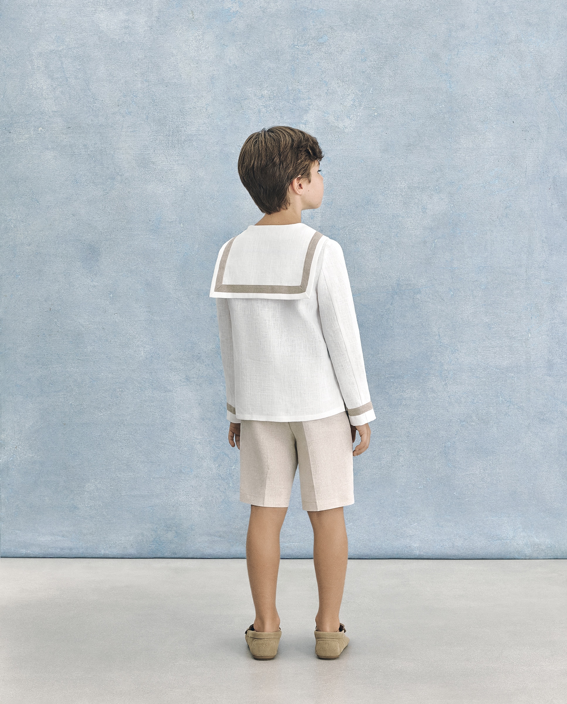 Fato Tipo Marinheiro com Bermudas Ciro Natural-5