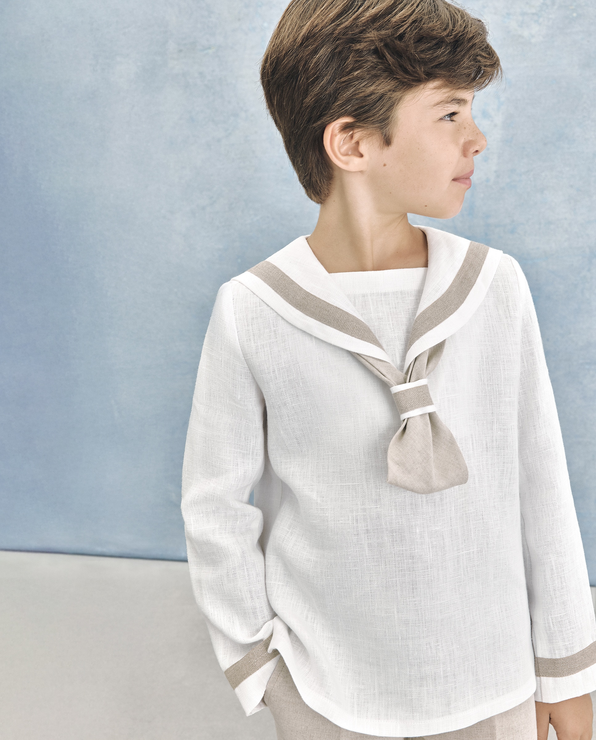 Fato Tipo Marinheiro com Bermudas Ciro Natural-4