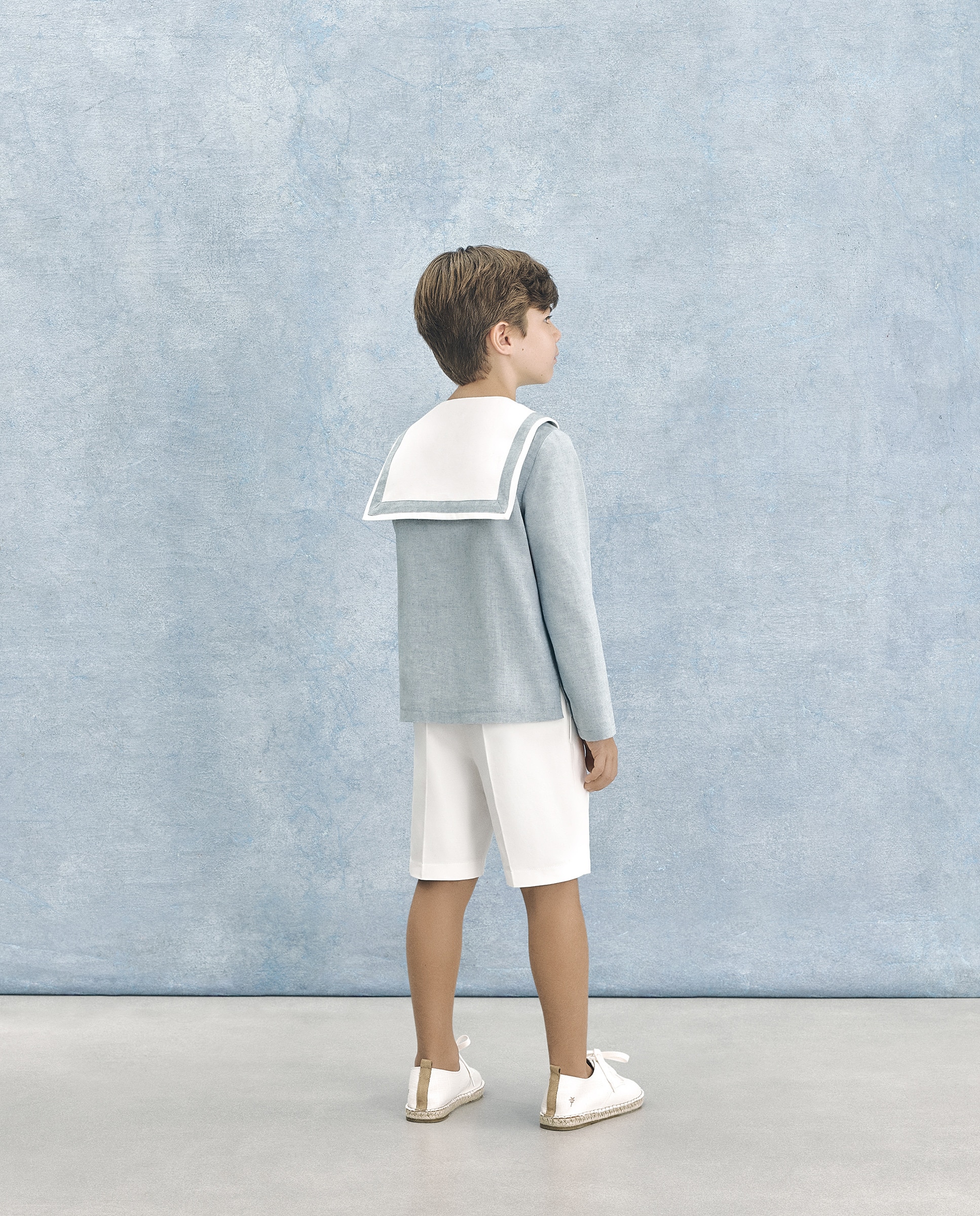 Fato Tipo Marinheiro com Bermudas Fénix 410 Azul Claro-5