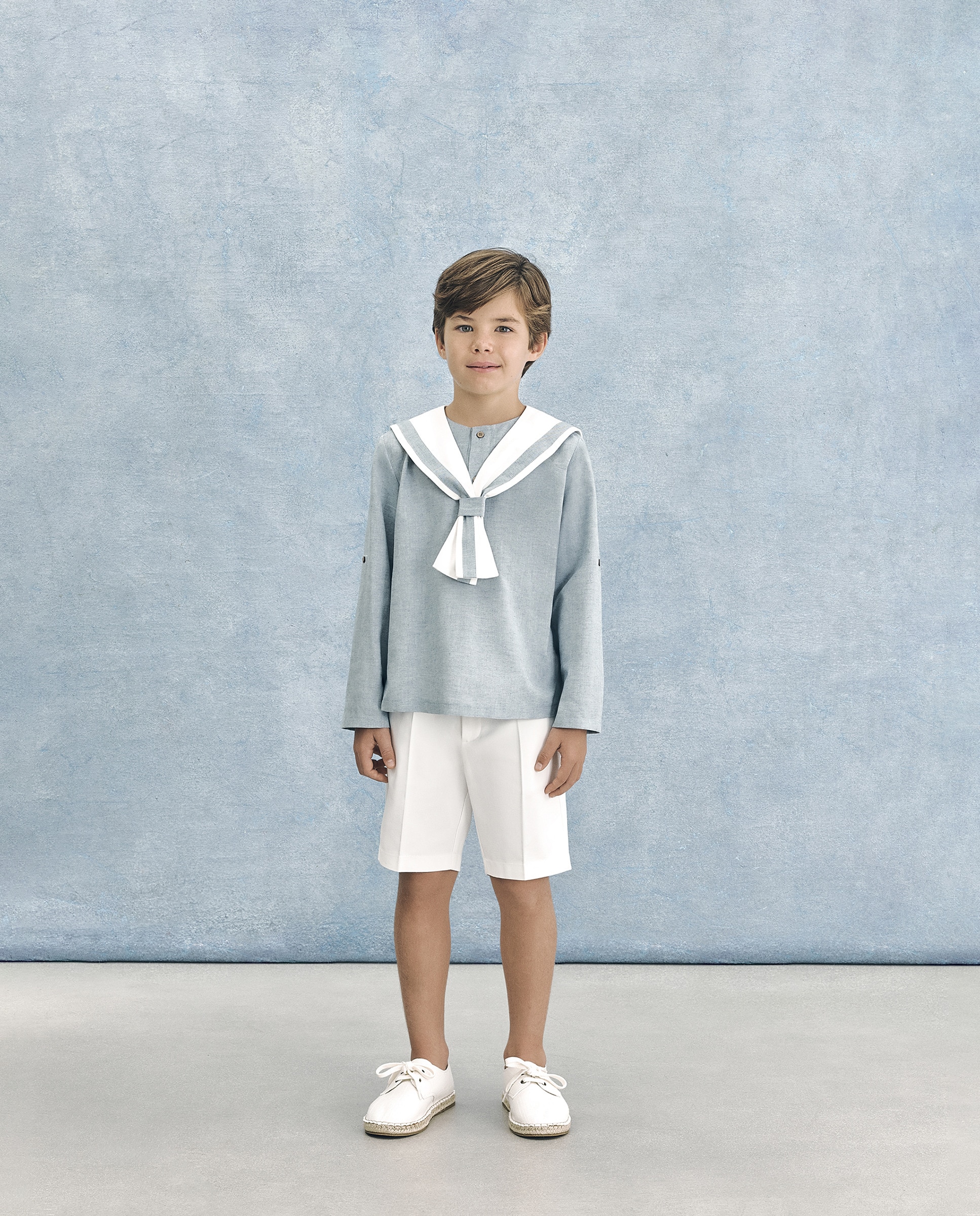 Fato Tipo Marinheiro com Bermudas Fénix 410 Azul Claro-1