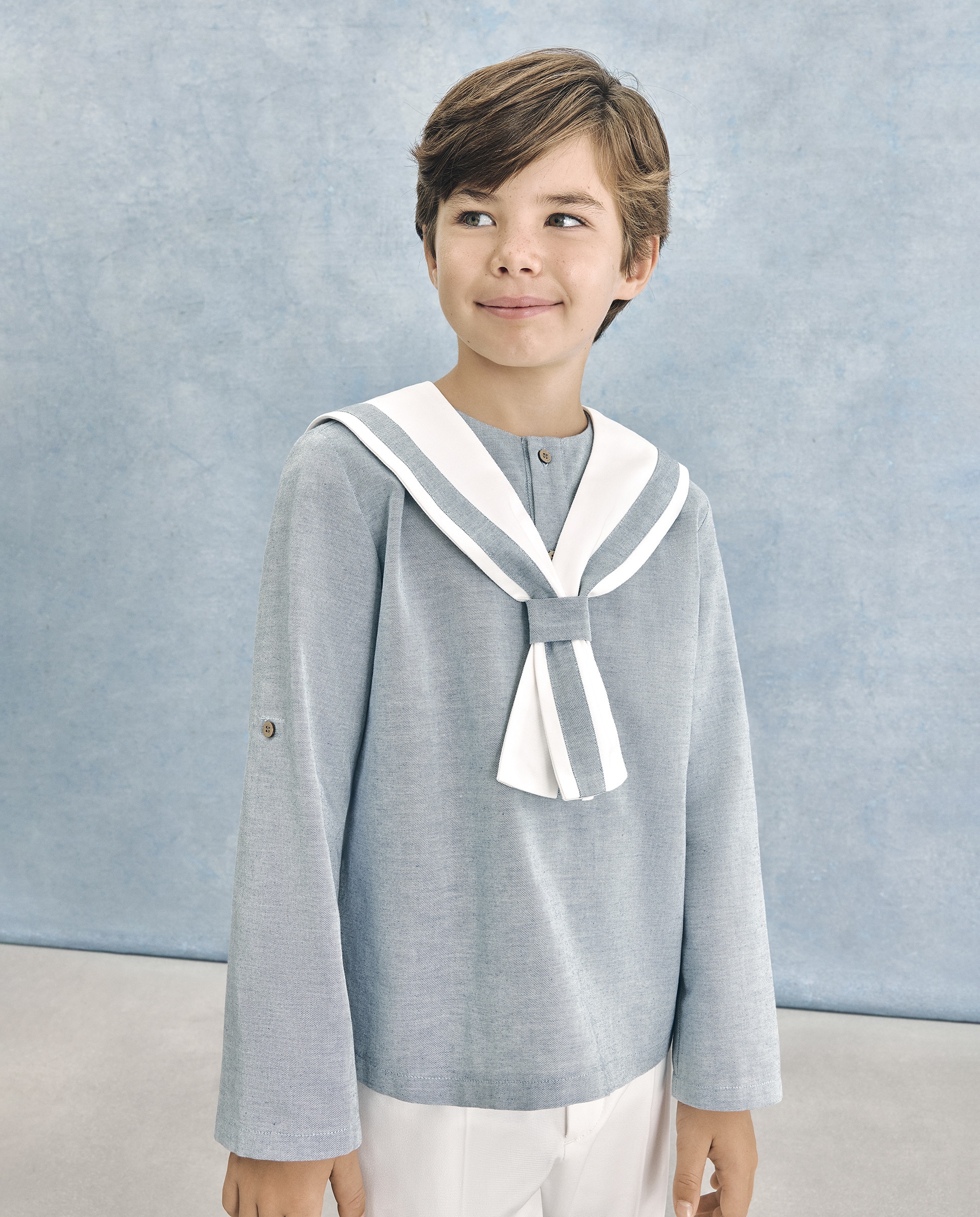 Fato Tipo Marinheiro com Bermudas Fénix 410 Azul Claro-2