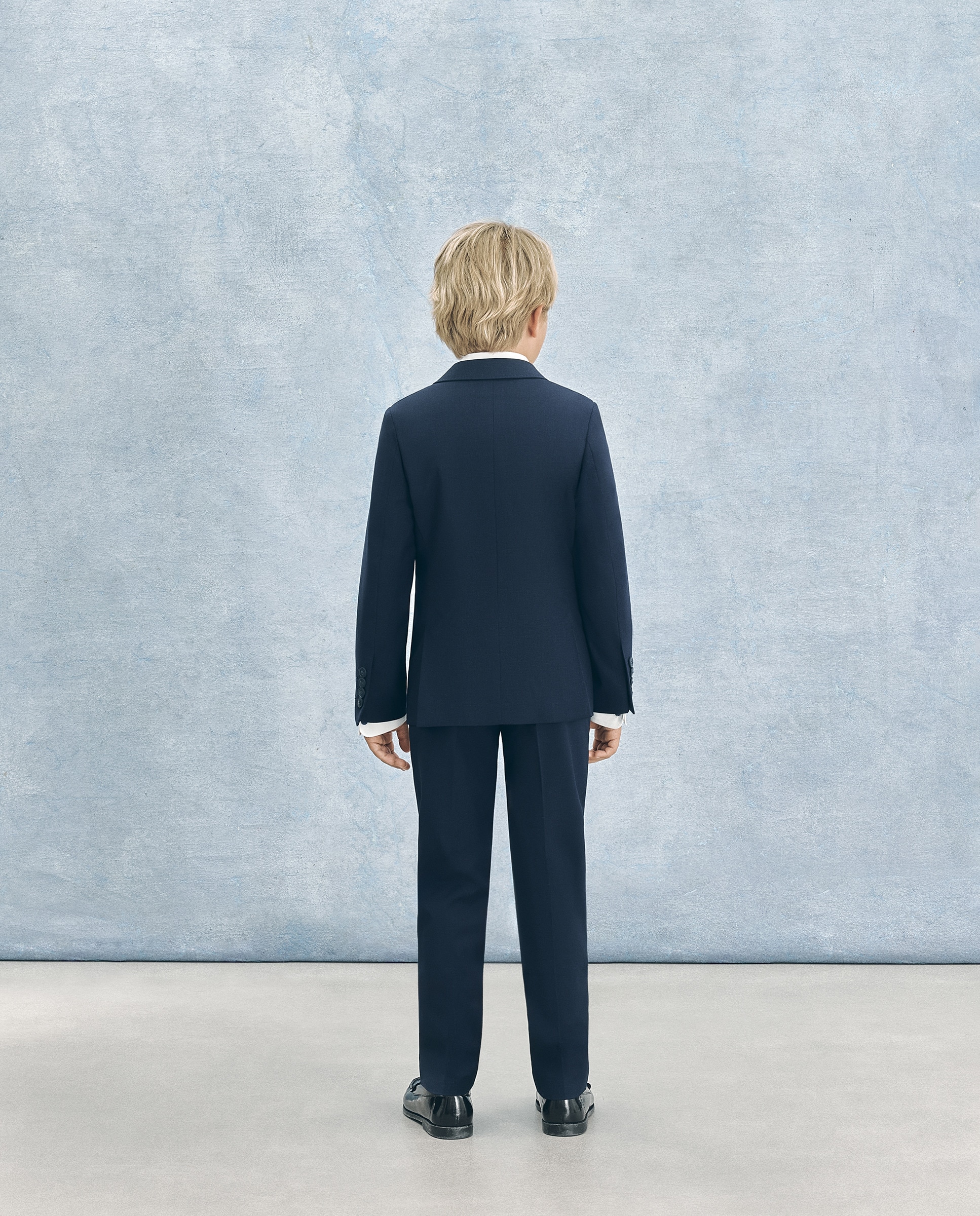 Fato de Alfaiate Clássico Ariel Azul-marinho-5